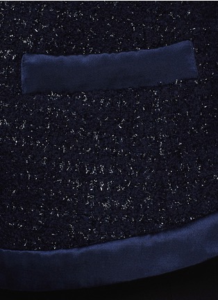 Detail View - Click To Enlarge - ARMANI COLLEZIONI - Satin trim tweed jacket