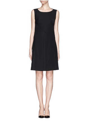 Main View - Click To Enlarge - ARMANI COLLEZIONI - Double layer skirt panel dress