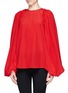 Front View - Click To Enlarge - GIVENCHY - Givenchy ruffle balloon sleeve top 