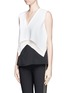Front View - Click To Enlarge - STELLA MCCARTNEY - Curve layer crepe top