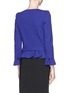 Back View - Click To Enlarge - ARMANI COLLEZIONI - Structured peplum jacket