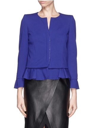 Main View - Click To Enlarge - ARMANI COLLEZIONI - Structured peplum jacket