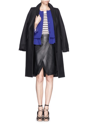Figure View - Click To Enlarge - ARMANI COLLEZIONI - Structured peplum jacket