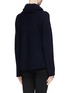 Back View - Click To Enlarge - ARMANI COLLEZIONI - Basket weave wool blend turtle neck top