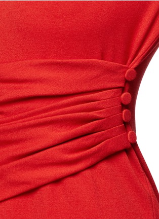 Detail View - Click To Enlarge - ARMANI COLLEZIONI - Ruche waistband knit dress