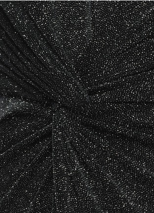 Detail View - Click To Enlarge - ARMANI COLLEZIONI - Metallic shimmer tie front dress