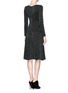 Back View - Click To Enlarge - ARMANI COLLEZIONI - Metallic shimmer tie front dress