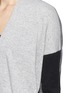 Detail View - Click To Enlarge - VINCE - Colourblock cashmere drape sweater