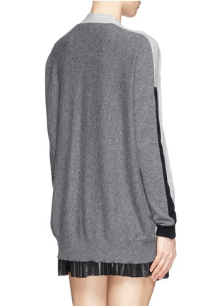 Back View - Click To Enlarge - VINCE - Colourblock cashmere drape sweater