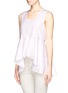 Front View - Click To Enlarge - CHLOÉ - Waterfall ruffle peplum top