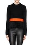 Main View - Click To Enlarge - NEIL BARRETT - Contrast band chunky knit crop sweater