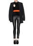 Figure View - Click To Enlarge - NEIL BARRETT - Contrast band chunky knit crop sweater