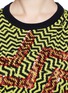 Detail View - Click To Enlarge - KENZO - Beaded zigzag print sweater