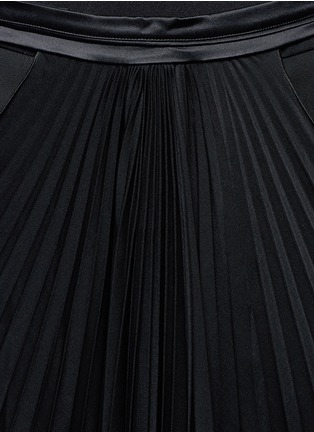 Detail View - Click To Enlarge - ELLERY - 'Ahura' satin tie wool pleat apron skirt
