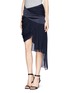 Front View - Click To Enlarge - PRABAL GURUNG - Drape silk chiffon satin trim skirt