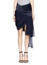 Main View - Click To Enlarge - PRABAL GURUNG - Drape silk chiffon satin trim skirt