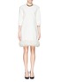 Main View - Click To Enlarge - VICTORIA BECKHAM - Chain feather hem crepe dress