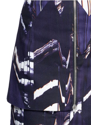 Detail View - Click To Enlarge - KENZO - Rib trim paint print skirt