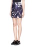 Front View - Click To Enlarge - KENZO - Rib trim paint print skirt