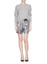 Figure View - Click To Enlarge - NO.21 - 'Boxer' metallic sequin shorts
