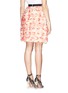 Back View - Click To Enlarge - TANYA TAYLOR - 'Ella' stippled organza floral print pleat skirt
