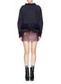 Figure View - Click To Enlarge - SACAI - Houndstooth wool blend fringe sweater