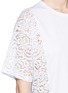 Detail View - Click To Enlarge - NO.21 - Asymmetric lace T-shirt