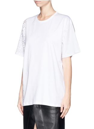 Front View - Click To Enlarge - NO.21 - Asymmetric lace T-shirt