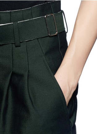 Detail View - Click To Enlarge - TOGA ARCHIVES - Rib cuff high waist pants