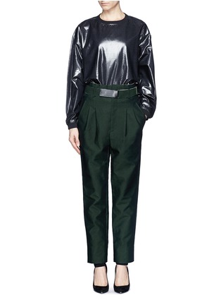 Figure View - Click To Enlarge - TOGA ARCHIVES - Rib cuff high waist pants