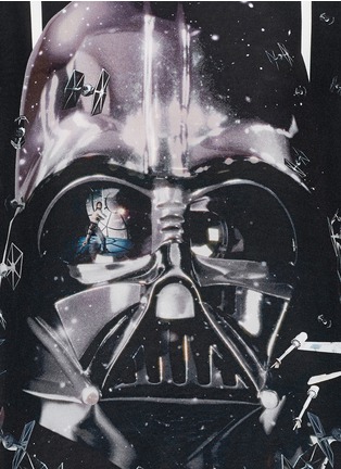 Detail View - Click To Enlarge - PREEN BY THORNTON BREGAZZI - Star Wars print silk T-shirt
