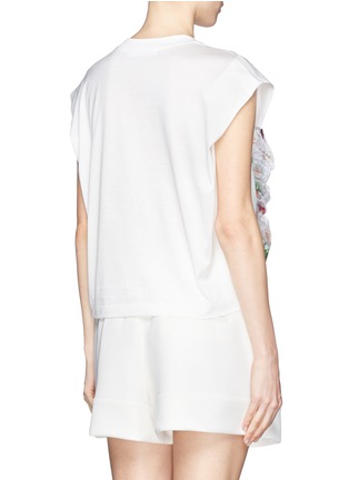Back View - Click To Enlarge - TOGA ARCHIVES - Floral print sheer drape jersey top