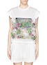 Main View - Click To Enlarge - TOGA ARCHIVES - Floral print sheer drape jersey top