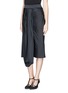 Front View - Click To Enlarge - JASON WU - Drape front satin skirt