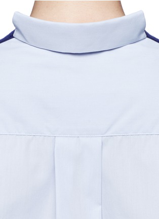 Detail View - Click To Enlarge - SACAI - Wool sweater pleat skirt shirt dress