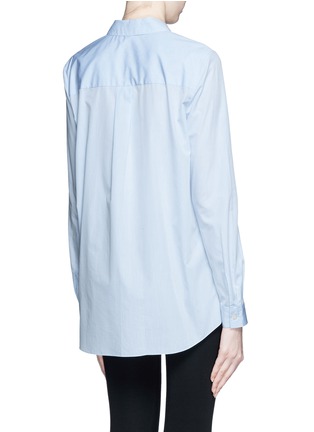 Back View - Click To Enlarge - THAKOON - Lace insert cotton shirt