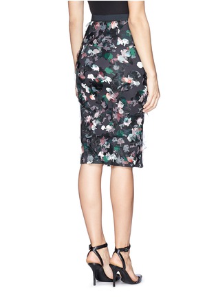 Back View - Click To Enlarge - TANYA TAYLOR - 'Peggy' floral print washi organza pencil skirt