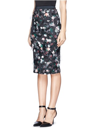 Front View - Click To Enlarge - TANYA TAYLOR - 'Peggy' floral print washi organza pencil skirt