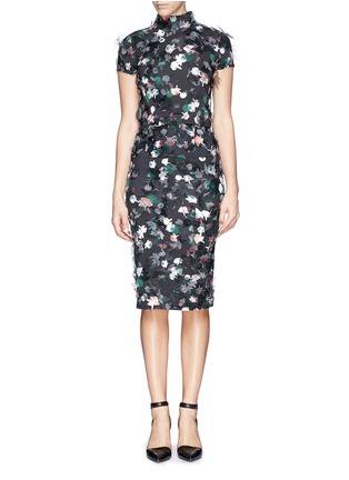 Figure View - Click To Enlarge - TANYA TAYLOR - 'Peggy' floral print washi organza pencil skirt