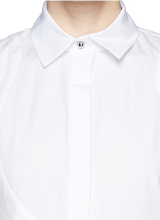 Detail View - Click To Enlarge - PRABAL GURUNG - Drape band poplin shirt