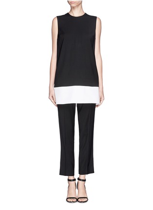 Main View - Click To Enlarge - VICTORIA, VICTORIA BECKHAM - Wool sateen tunic and pants set