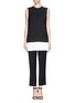 Main View - Click To Enlarge - VICTORIA, VICTORIA BECKHAM - Wool sateen tunic and pants set