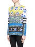 Front View - Click To Enlarge - PRABAL GURUNG - Floral print crew neck long sleeve T-shirt