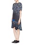 Front View - Click To Enlarge - PREEN BY THORNTON BREGAZZI - Floral print flared dress