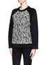 Front View - Click To Enlarge - PROENZA SCHOULER - Textured zigzag pullover