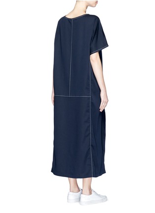 Back View - Click To Enlarge - FFIXXED STUDIOS - 'Ayako' contrast stitch maxi T-shirt dress