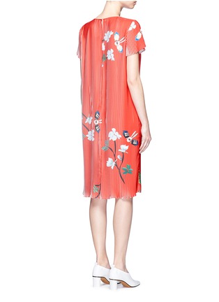 Back View - Click To Enlarge - HELEN LEE - Flying bunny print plissé pleated dress