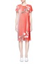 Main View - Click To Enlarge - HELEN LEE - Flying bunny print plissé pleated dress