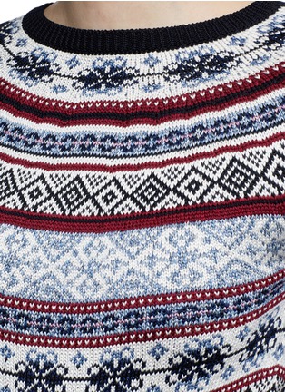 Detail View - Click To Enlarge - ALEXANDER MCQUEEN - Fair Isle knit puffed sleeve sweater
