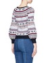 Back View - Click To Enlarge - ALEXANDER MCQUEEN - Fair Isle knit puffed sleeve sweater
